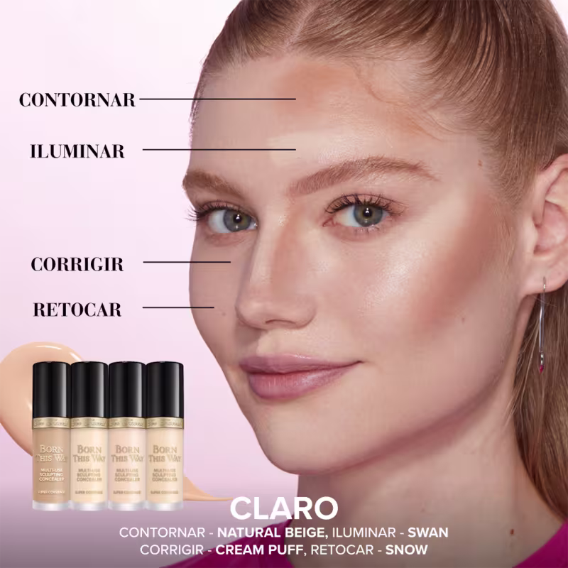 Too Faced Born This Way Super Coverage Porcelain - Corretivo Líquido 13,5ml