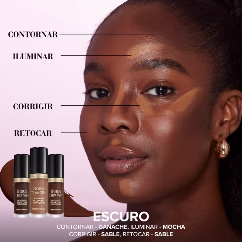 Too Faced Born This Way Super Coverage Cocoa - Corretivo Líquido 13,5ml