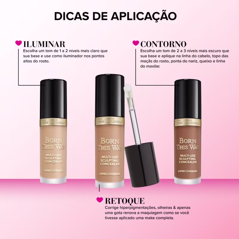 Too Faced Born This Way Super Coverage Warm Beige - Corretivo Líquido 13,5ml