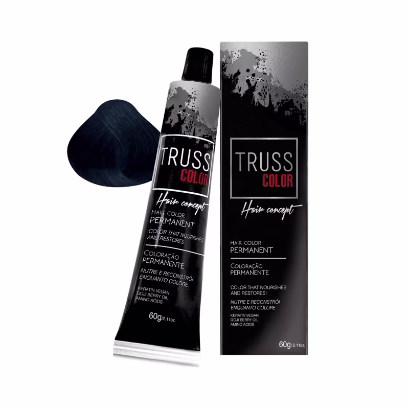 Coloração Permanente Truss Color Preto 1.0 60g