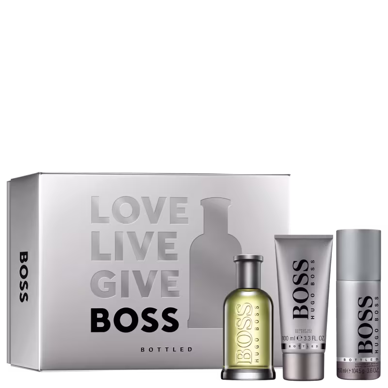 Conjunto Boss Bottled Hugo Boss Masculino - Eau de Toilette 100ml + Gel de Banho 100ml