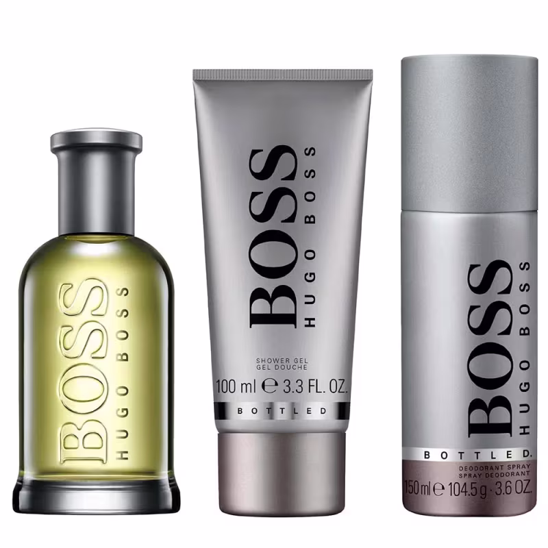 Conjunto Boss Bottled Hugo Boss Masculino - Eau de Toilette 100ml + Gel de Banho 100ml