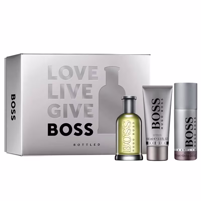 Conjunto Boss Bottled Hugo Boss Masculino - Eau de Toilette 100ml + Gel de Banho 100ml