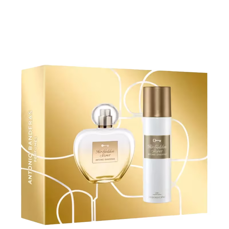 Conjunto Her Golden Secret Banderas Feminino - Eau de Toilette 80ml + Desodorante 150ml