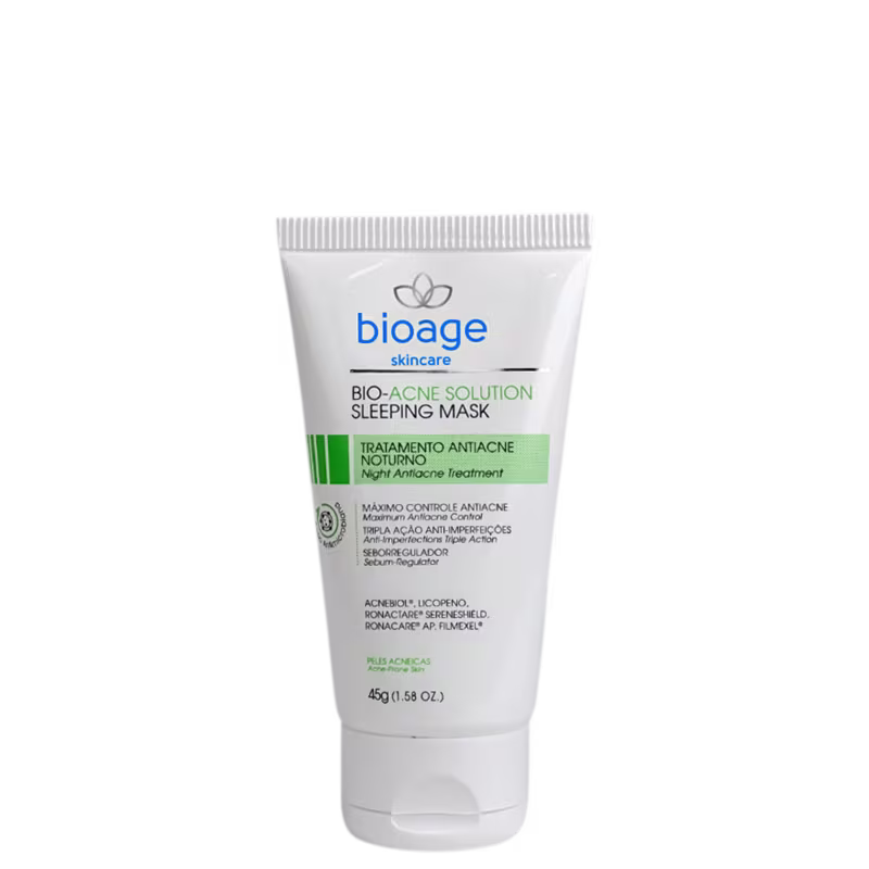 Bioage Bio-Acne Solution Sleeping Mask - Tratamento Antiacne Noturno 45g