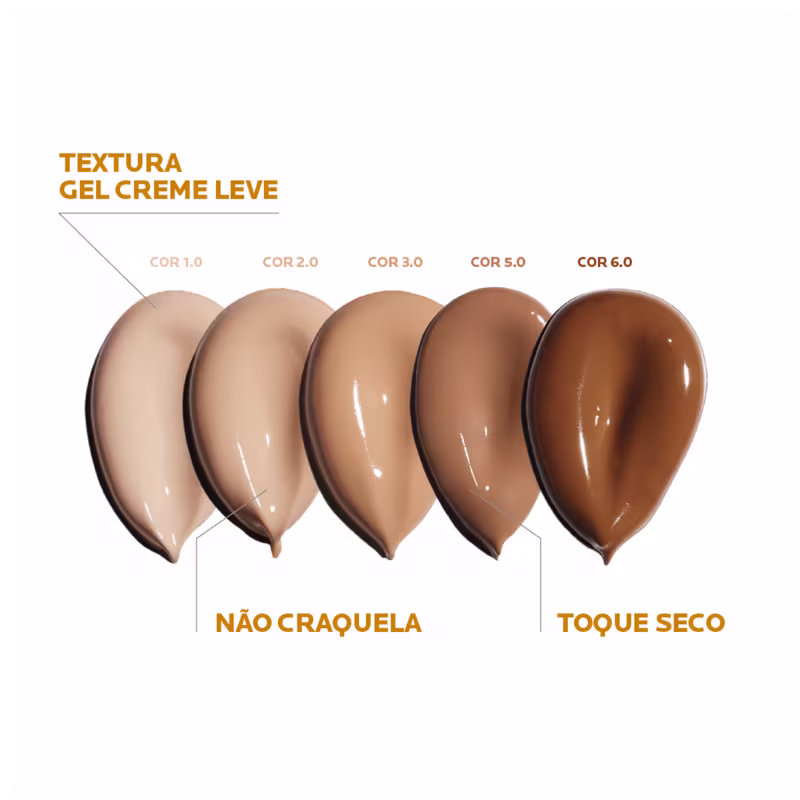 A imagem mostra uma amostra das 6 cores disponíveis.