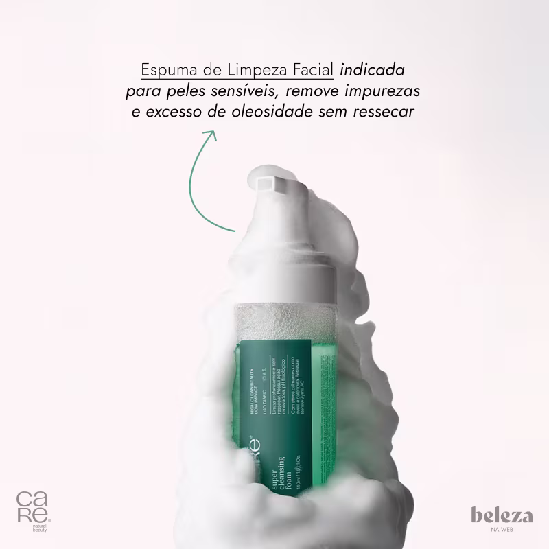 CARE Natural Beauty Super Cleansing Foam - Espuma de Limpeza Facial 120ml