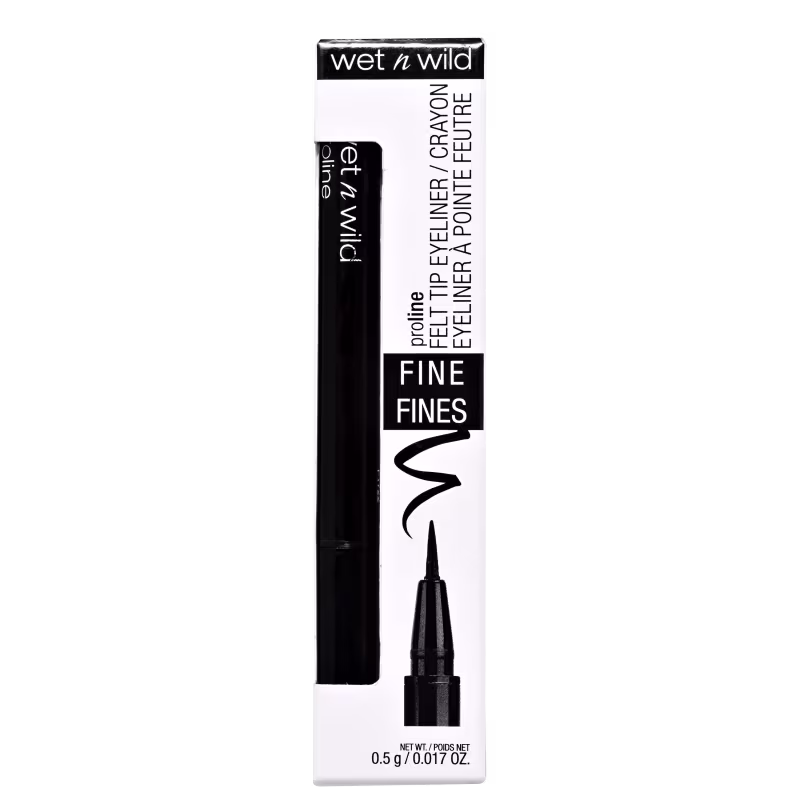 Wet n Wild ProLine Felt Tip Eyeliner Black - Delineador Líquido 5g