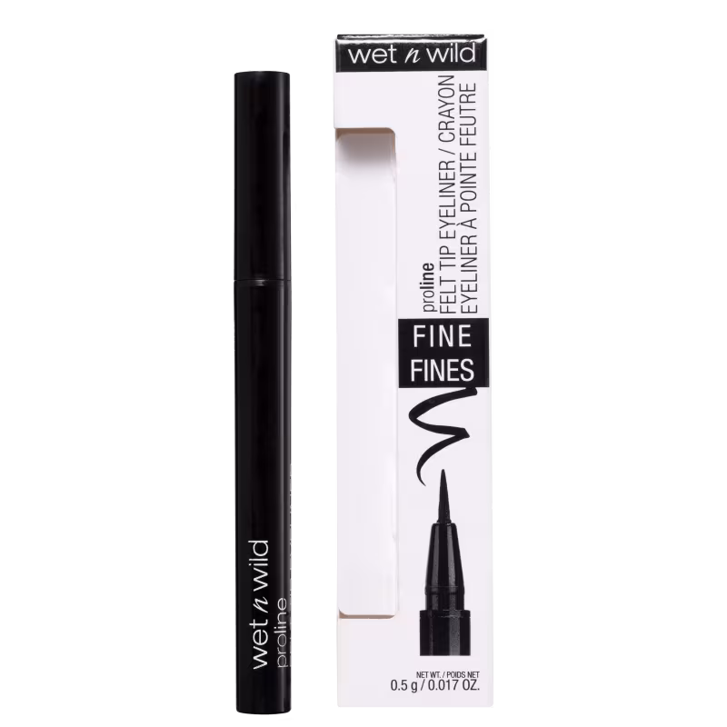 Wet n Wild ProLine Felt Tip Eyeliner Black - Delineador Líquido 5g