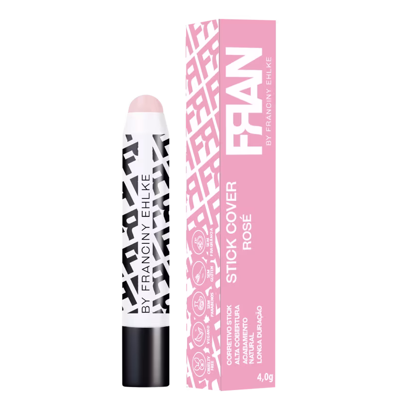 A imagem mostra o bastão de corretivo, com embalagem rosa ao lado.