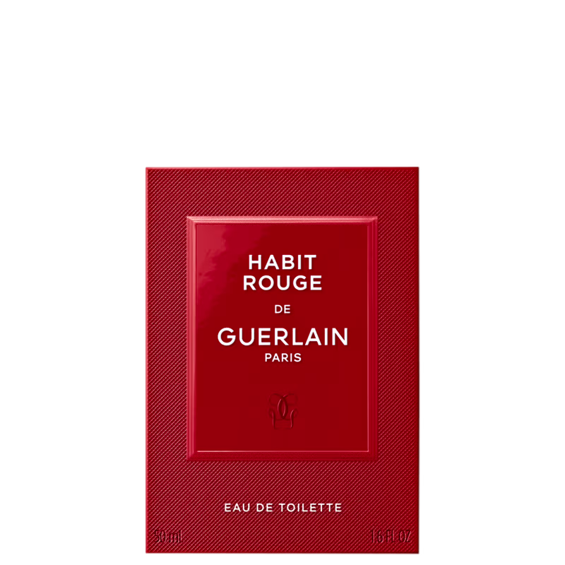 A imagem mostra a caixa do produto, retangular, vermelha com letras brancas.