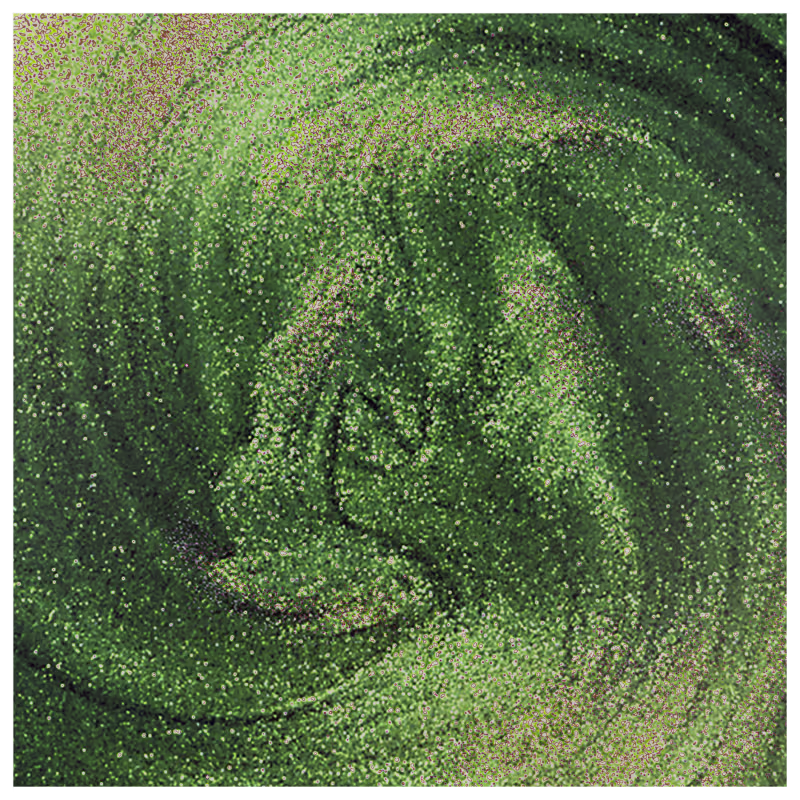 A imagem traz uma visão aproximada do líquido do esmalte. É possível ver sua cor cremosa e com nuances de um brilho perolado bonito.