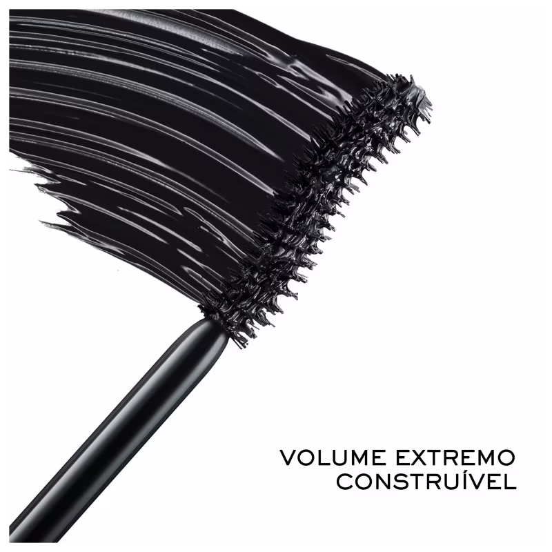 Aplicador de maquiagem curvado em forma de "S" para aplicar rímel. Corpo preto com cerdas espessas e densas para preencher cada cílio, proporcionando volume extremo.