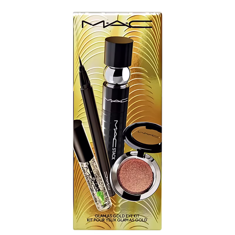 A imagem mostra uma caixa amarela e dourada, com a imagem dos 4 produtos que acompanha o kit.