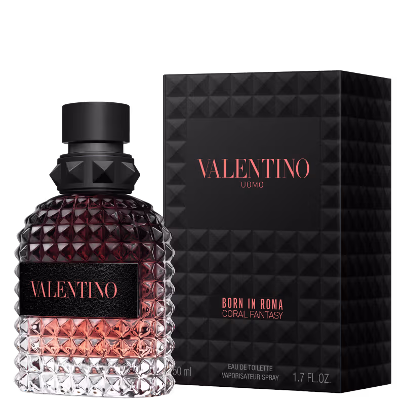 Coral Uomo Born in Roma Valentino Eau de Toilette - Perfume Masculino 50ml