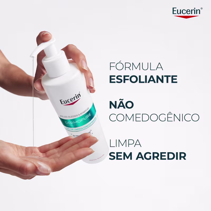 Eucerin DermoPure Oil Control Concentrado - Gel de Limpeza Facial Antiacne 400g