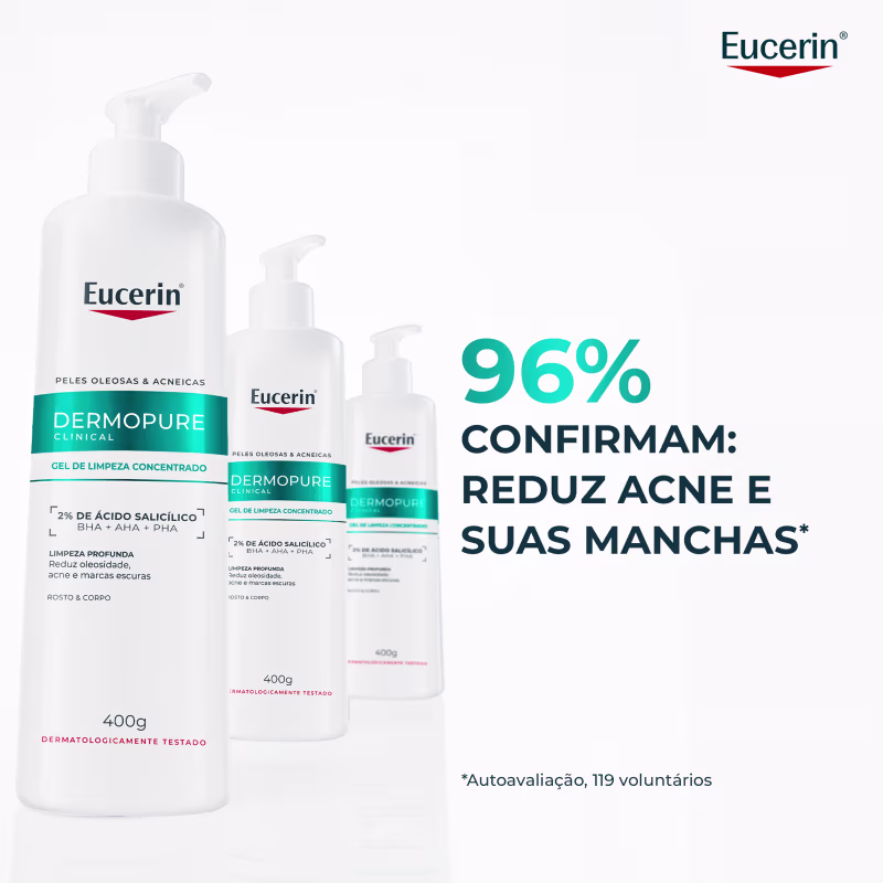 Eucerin DermoPure Oil Control Concentrado - Gel de Limpeza Facial Antiacne 400g