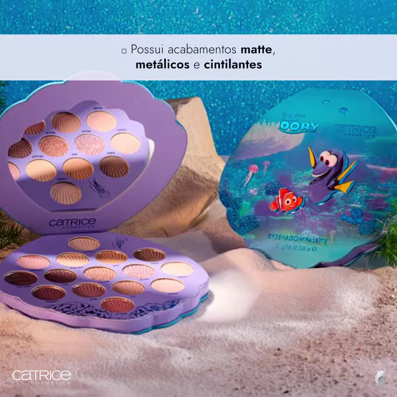 Paleta de Sombras Catrice Disney Pixar Procurando Dory 010 Just Keep Swimming 12,1g.