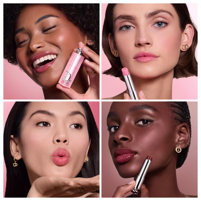 4 modelos de etnias diferentes posando com o balm.