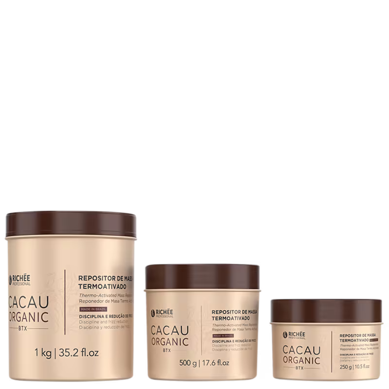 Repositor de Massa Capilar Richée Professional Cacau Organic Btx, 1kg.