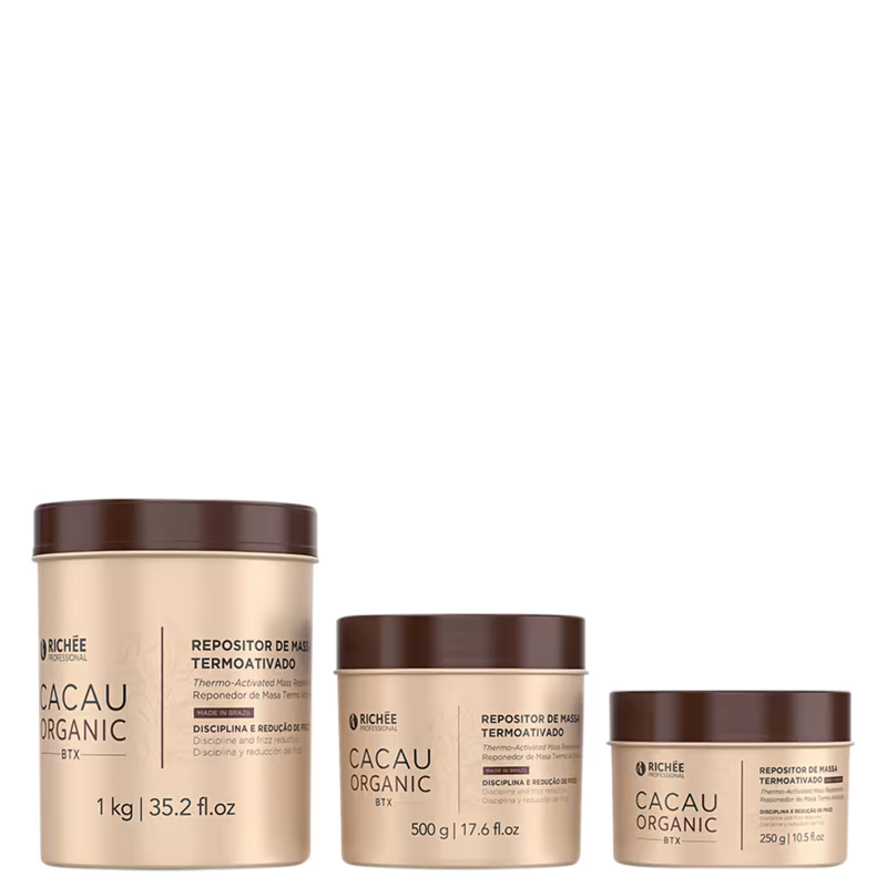 Repositor de Massa Capilar Richée Professional Cacau Organic Btx, 500g.