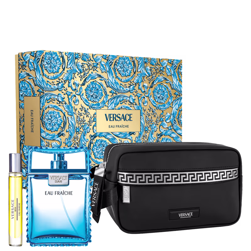 VERSACE EAU FRAICHE EAU DE TOILETTE 100ML, TRAVEL SIZE 10ML E NECESSAIRE