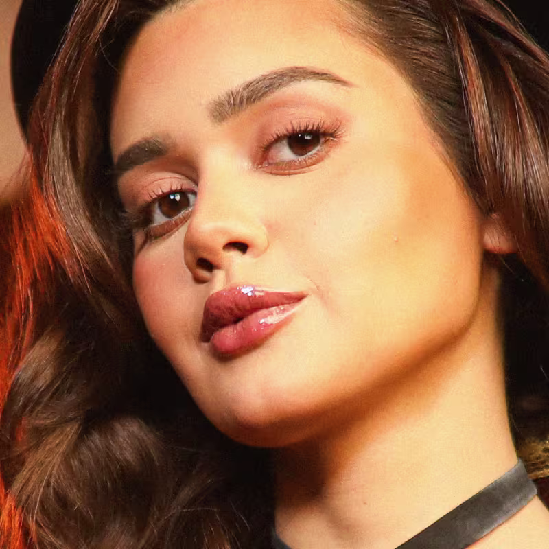 Resultado da aplicação do Gloss Labial Fran by Franciny Ehlke Lip Bunny