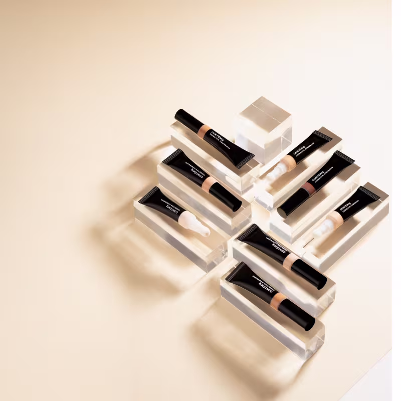 A imagem mostra todas as cores do Corretivo Iluminador Contém1g Glow Filter