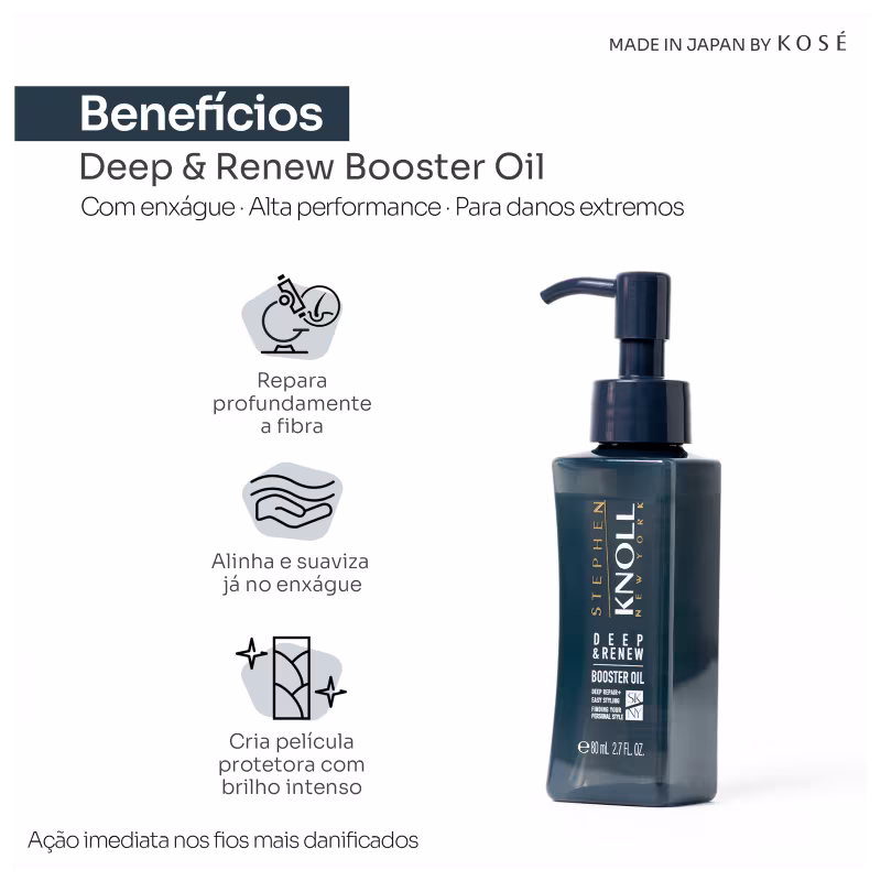 Tratamento Capilar Stephen Knoll Deep & Renew Booster Oil, 80ml.