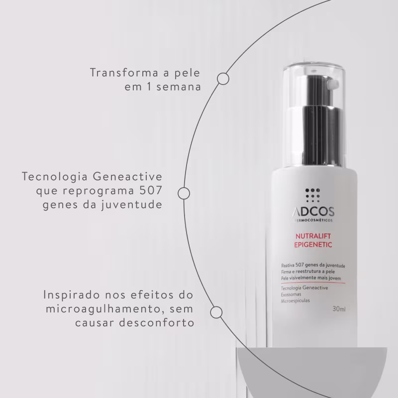 Transforma a pele em 1 semana. Tecnologia Geneactive que reprograma 507 genes da juventude. Inspirado nos efeitos do microagulhamento, sem causar desconforto.