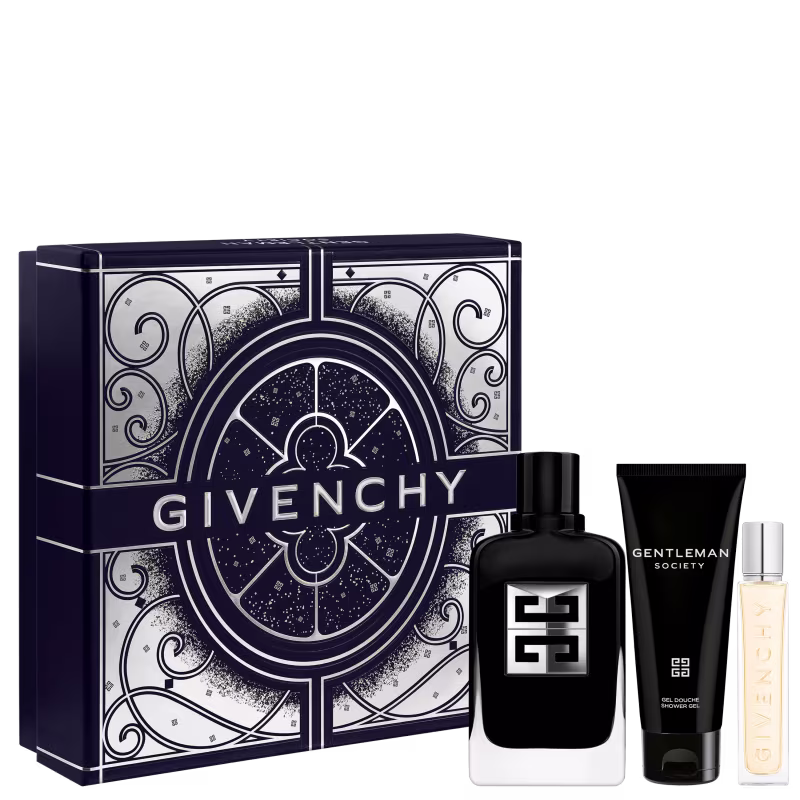 Conjunto Gentleman Society Givenchy Masculino Eau de Parfum 100ml + Gel de Banho 75ml + Travel Size 12,5ml.