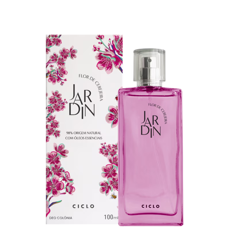 Perfume Unissex Jardin Flor de Cerejeira Ciclo Cosméticos Deo Colônia, 100ml.