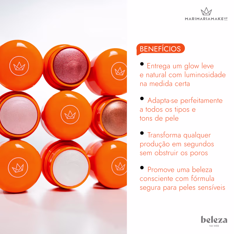 Mari Maria Makeup Jelly Stick Ice Glow Glacial Rose - Iluminador em Bastão 10g