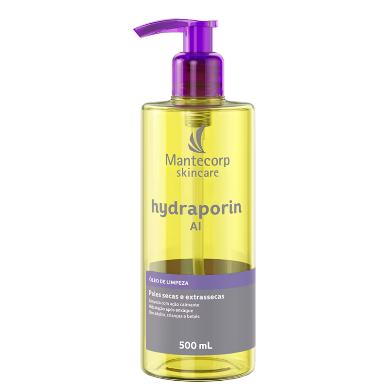 Óleo de Limpeza Corporal e Facial Mantecorp Hydraporin, 500ml.
