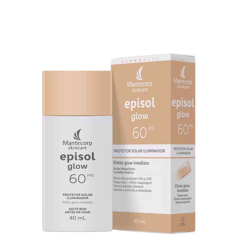 Protetor Solar Iluminador Mantecorp Episol Glow FPS60, 40ml.