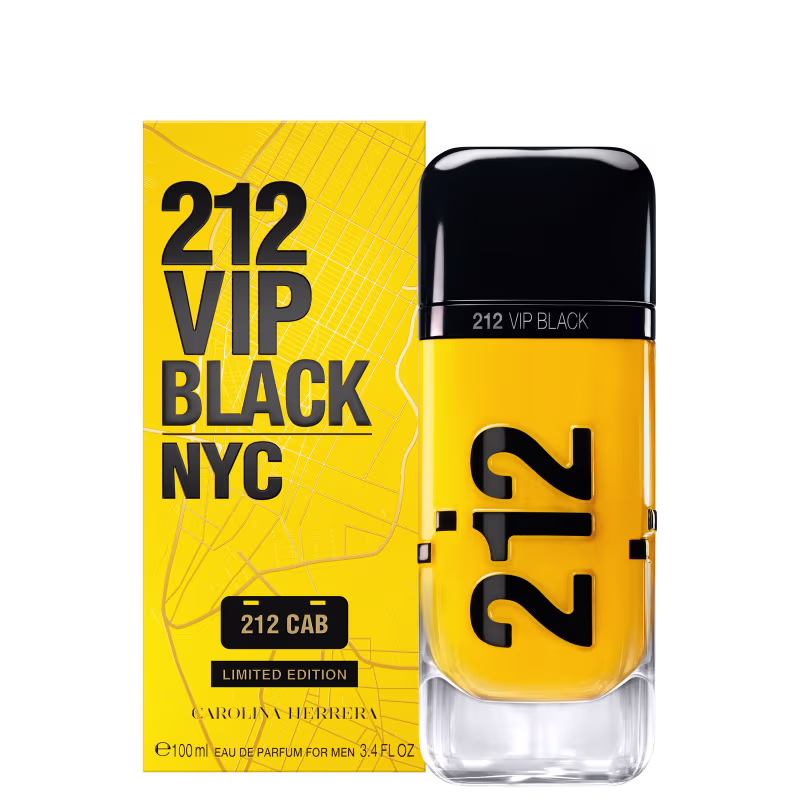 Perfume 212 VIP Black 212 Cab Edição Limitada Carolina Herrera Masculino, 100ml.