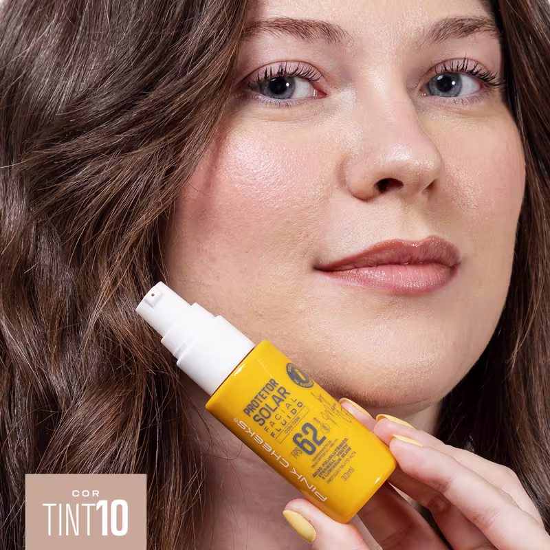 Pink Cheeks by Manu Cit FPS 62 FPUVA 35 Cor 10 - Protetor Solar Facial Fluido 30ml