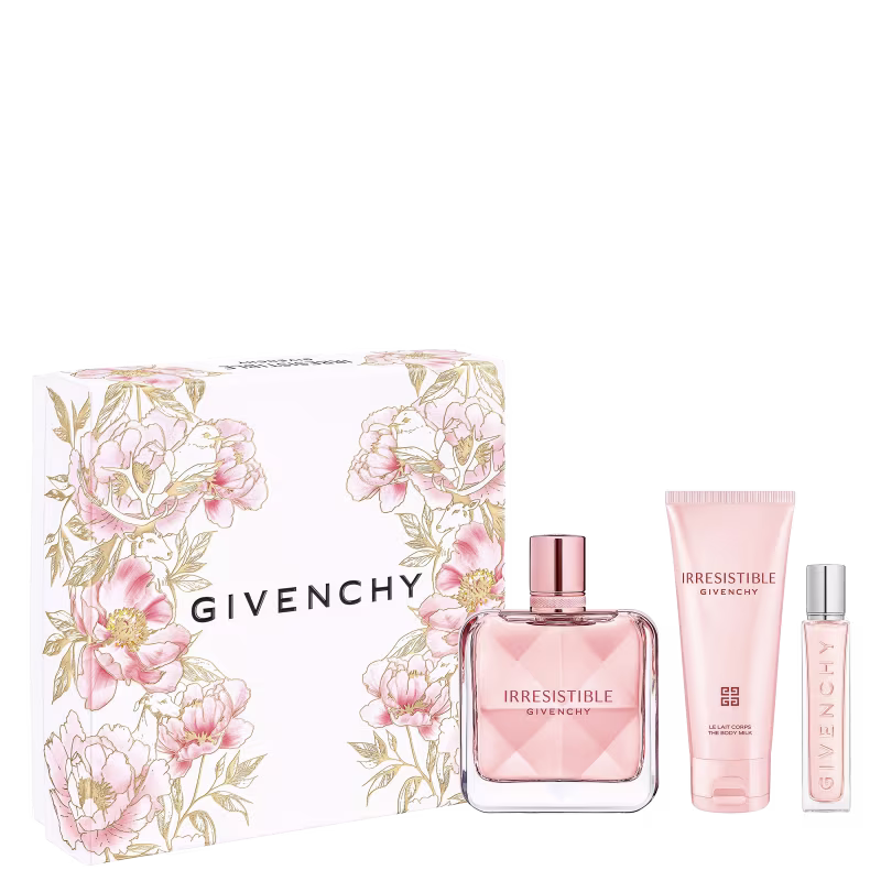 Conjunto Irresistible Givenchy Feminino - Perfume Eau de Parfum 80ml + Body Lotion 75ml + Travel Size 12,5ml