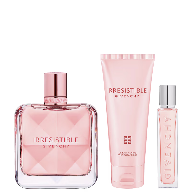 Conjunto Irresistible Givenchy Feminino - Perfume Eau de Parfum 80ml + Body Lotion 75ml + Travel Size 12,5ml