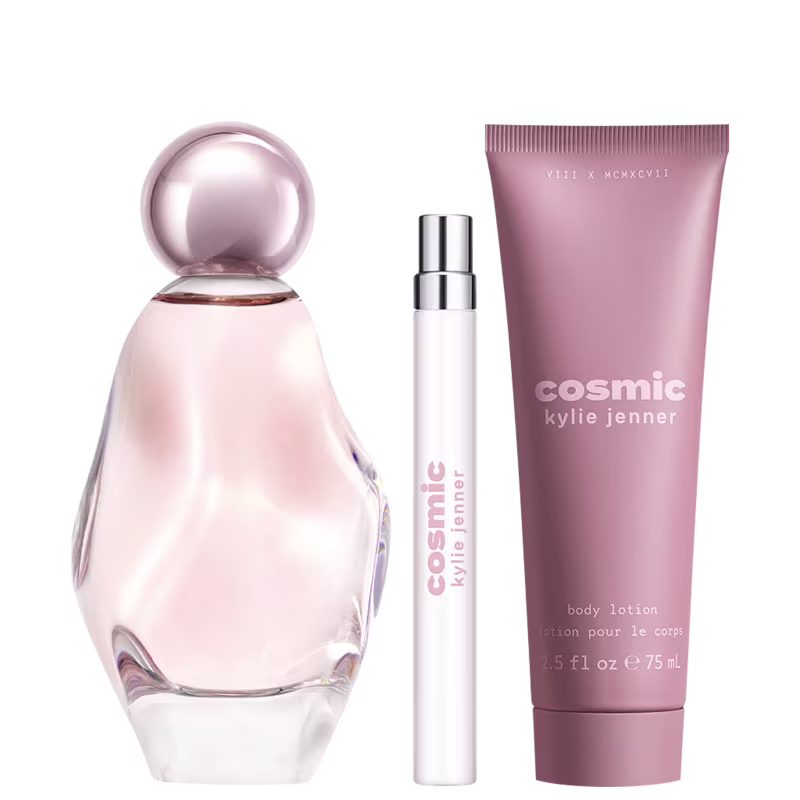 Conjunto Cosmic Kylie Jenner Feminino - Perfume Eau de Parfum 100ml + Body Lotion 75ml + Travel Size 10ml