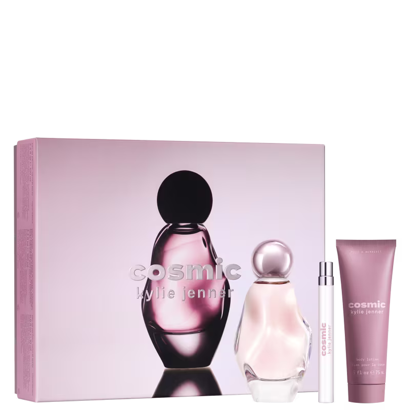 Conjunto Cosmic Kylie Jenner Feminino - Perfume Eau de Parfum 100ml + Body Lotion 75ml + Travel Size 10ml
