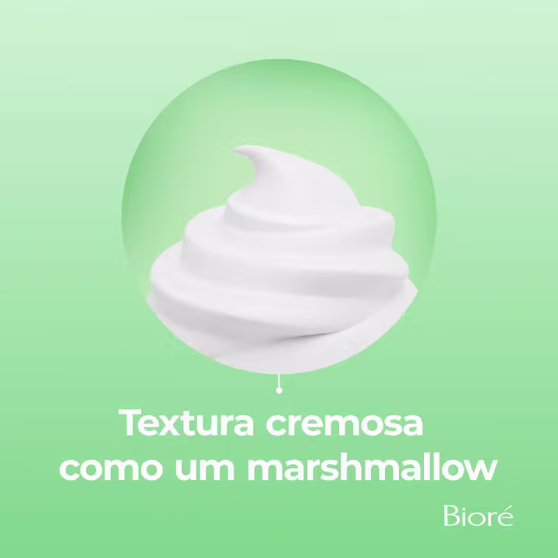 Sabonete Líquido Facial Bioré Marshmallow Whip Facial Acne Care, 130ml.
