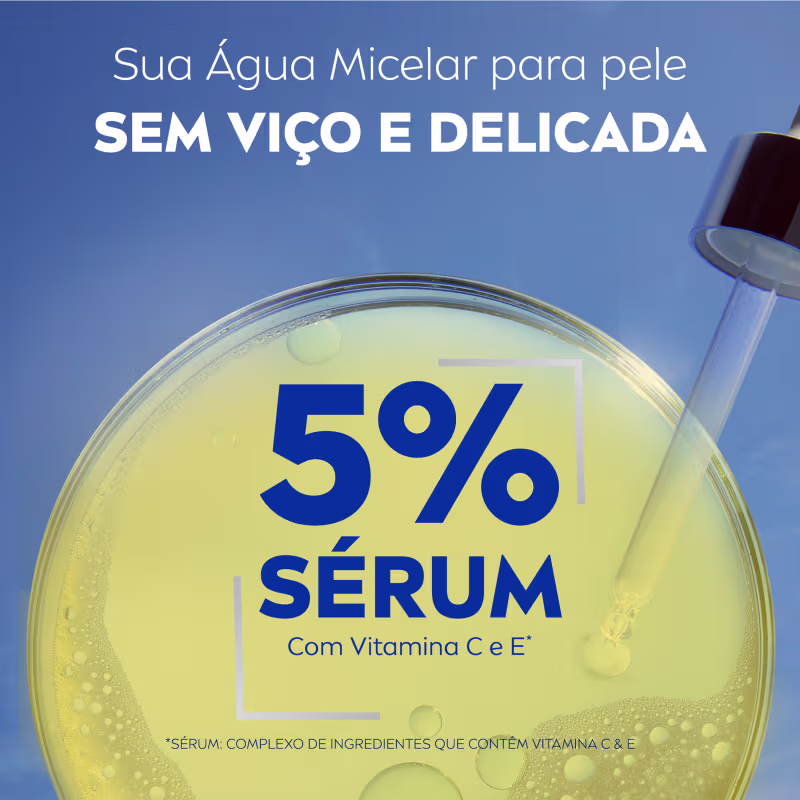 texto "5% SÉRUM Com Vitamina C e E".