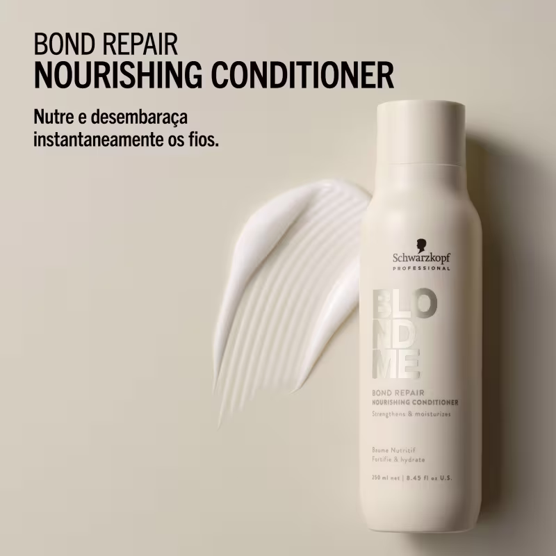 Bond repair nourishing conditioner. Nutre e desembaraça instantaneamente os fios.