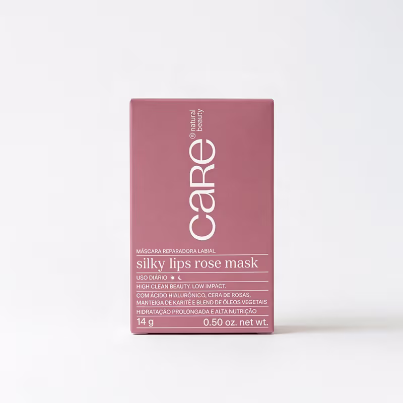 CARE Natural Beauty Silky Lips Rose Mask - Máscara Reparadora Labial 14g