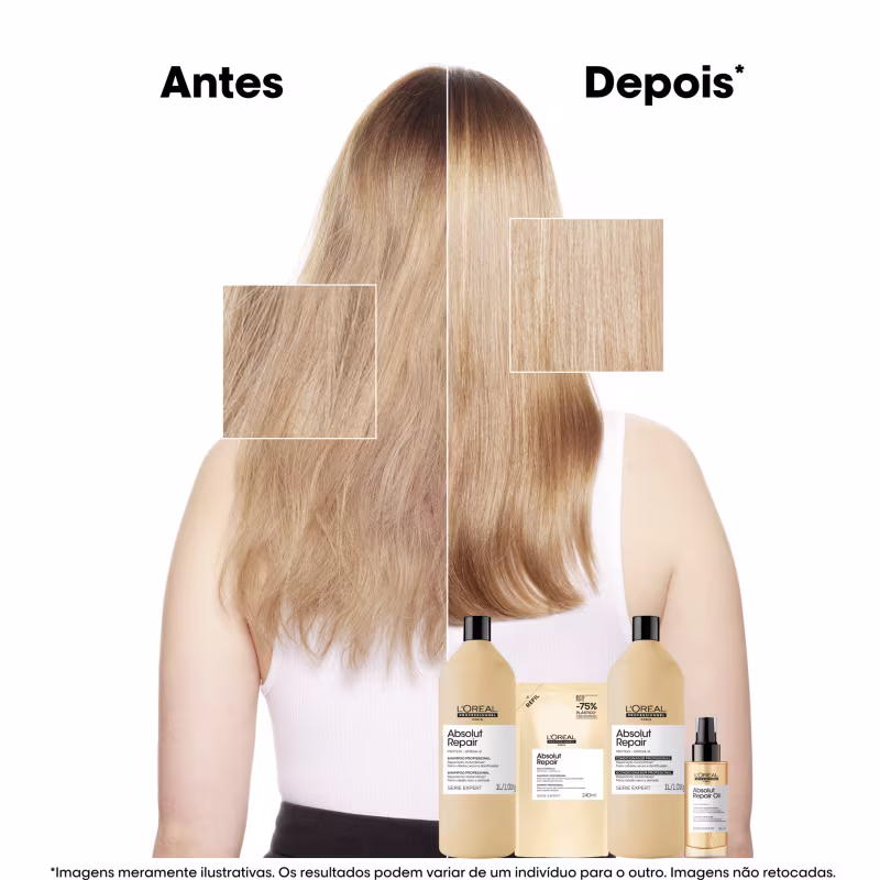 Antes e depois do uso