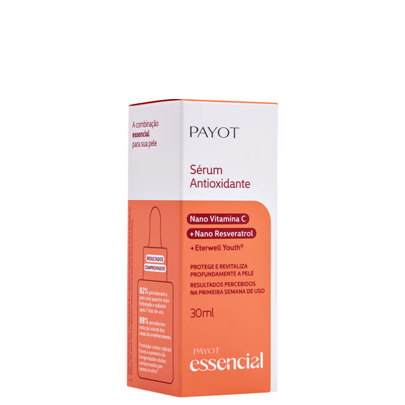 Caixa do Sérum antioxidante Essencial, da marca Payot.