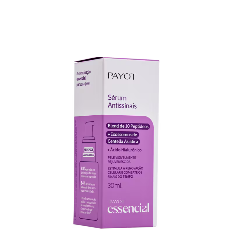 Caixa do sérum antissinais Essencial, da marca Payot.