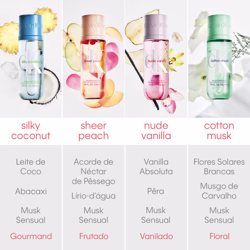 Spray Corporal e Capilar Calvin Klein CK Nude Vanilla Body Mist, 236ml.