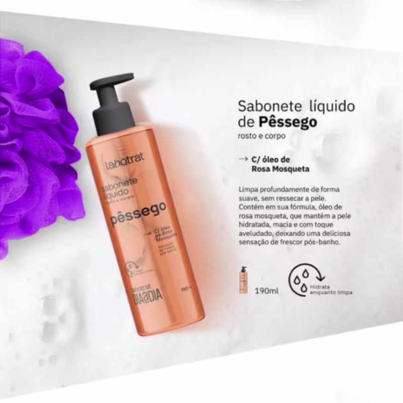 Sabonete Líquido - Labotrat 190ml Fragância Pessêgo